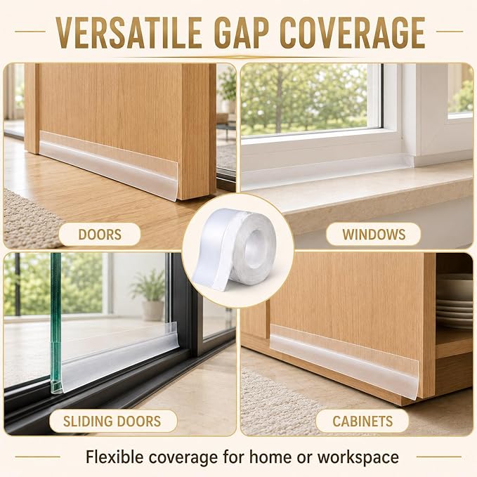 Ruxacty Weather Stripping Tape, Weather Stripping Door Seal, Blocks Cold Drafts - Image 6
