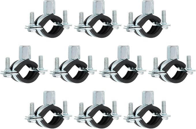 uxcell 20 Pcs Adjustable Pipe Bracket Clamp, 3/4" Wall Ceiling Mount Split Ring by uxcell