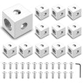 12pcs 2020 3-Way Corner Cube 2020 Extrusion Hardware Silver | T-Slot V-Slot by SeekLiny
