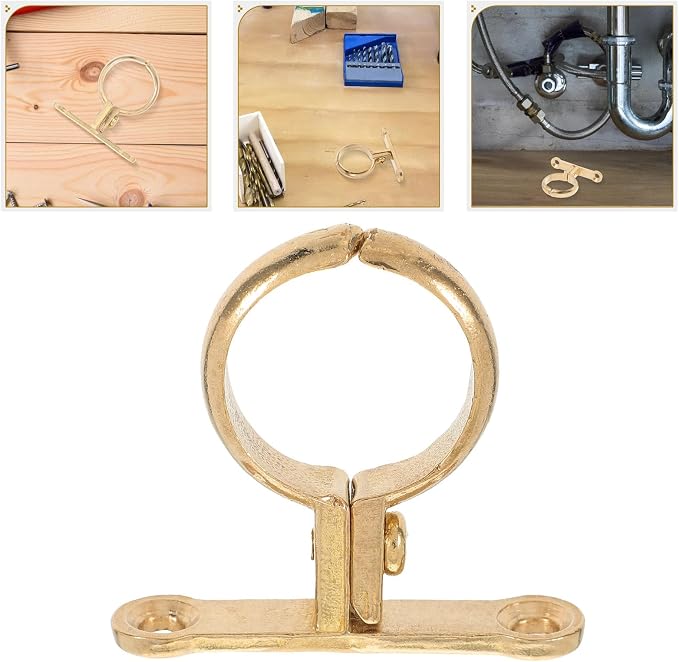 Toddmomy Rigid Pipe Strap Clamp 28mm Brass Tube Fastening Holder Industrial - Image 9