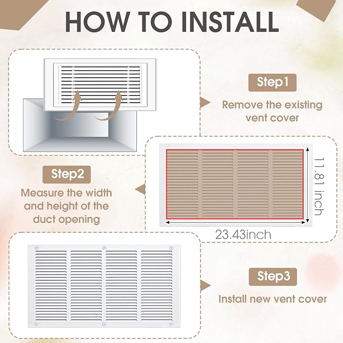 White 2 Pack Ceiling Vent Cover - Image 4