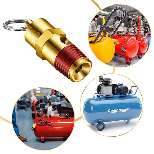 4 Pcs 1/4 Inch Male Npt 200 Psi Air Compressor Pressure Relief | Safety Valve - Image 7