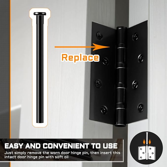 Ferraycle 6 Pack Hinge Pins for Doors 3.5 Inches Hinge Pin Oil Rubbed Bronze - Image 5