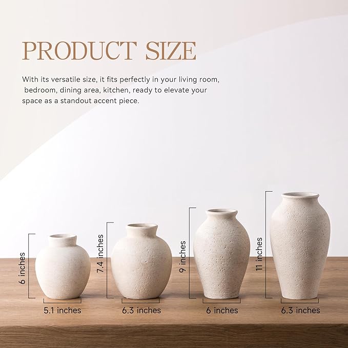 Vanselia Ceramic Flower Vase Home Decor - Image 2