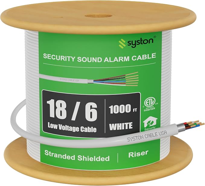 SYSTON 18/6 Fire Security Burglar Station Sound Alarm Control Cable Wire by SystonCableTechnology