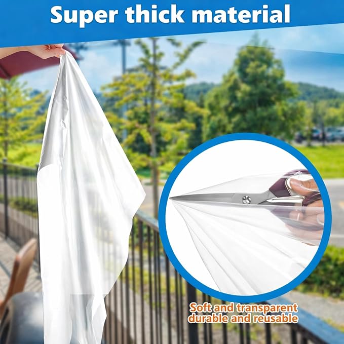 Beveer Window Insulation Kit 47 x 63 Inch, Cuttable Film, Waterproof | Window - Image 4