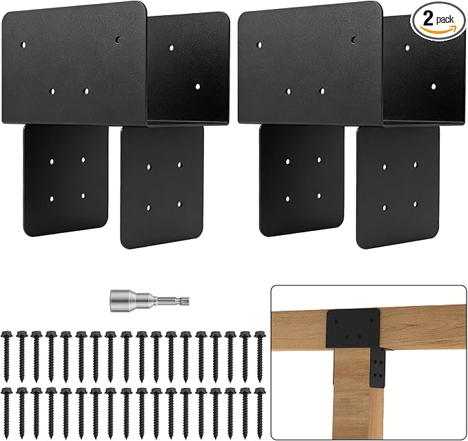 2 Pack 6x6 Heavy-Duty Post Bracket by Unknown