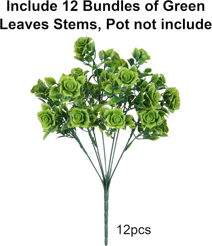 Artificial Plants for Outdoors Outside Spring Summer Decoration, 12 Bundles - Image 5
