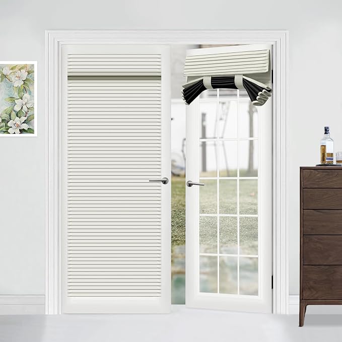 Muamar French Door Curtains Privacy Door Blind, Front Door Window Curtain by Muamar