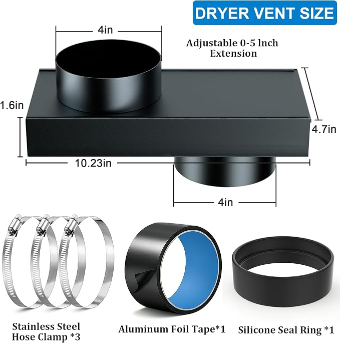 Upgraded 84049 Periscope Dryer Vent Connector Kit, 0-5" Adjustable Telescoping - Image 4