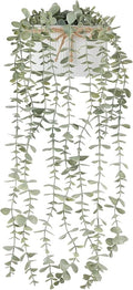 Mkono Fake Hanging Plants in Farmhouse Galvanized Pot by Mkono