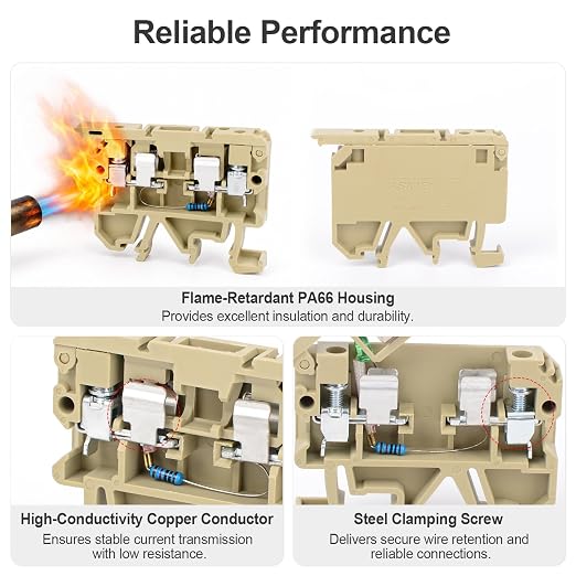 50Pcs DIN Rail Terminal Block Fuse Holder, - Image 3