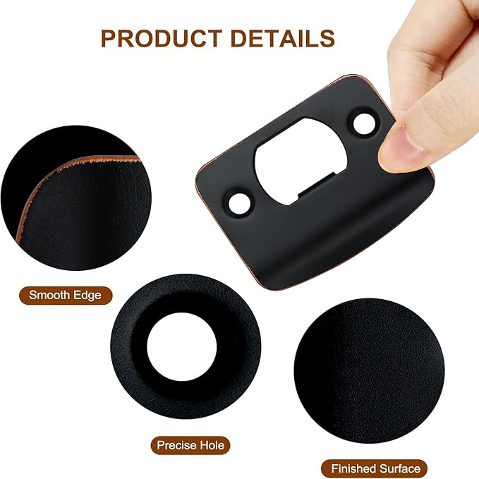 Door Strike Plate for Interior Doors, Oil Rubbed Bronze, 2 Pack | 2-1/4"x1-3/4" - Image 7