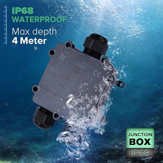 La Vane IP68 Waterproof 3 Way Electrical Junction Box - Image 5