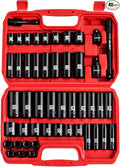 3/8" Drive Impact Socket Set 48Pcs, SAE and Metric | SAE and Metric, Extension by LLNDEI