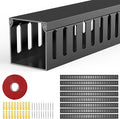 Open Slot Wiring Raceway Cable Duct, Cable Management Cord Track | 123" open by REFLYING