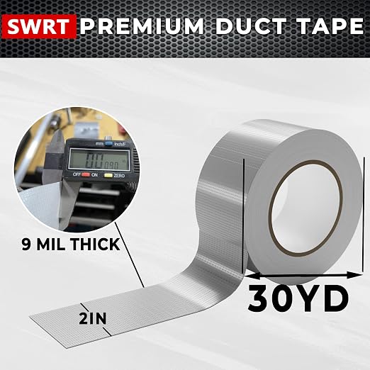 SWRT 24-Pack Silver Heavy Duty Duct Tape Strong Adhesive, 2 Inch x 720 Yd Duct - Image 2