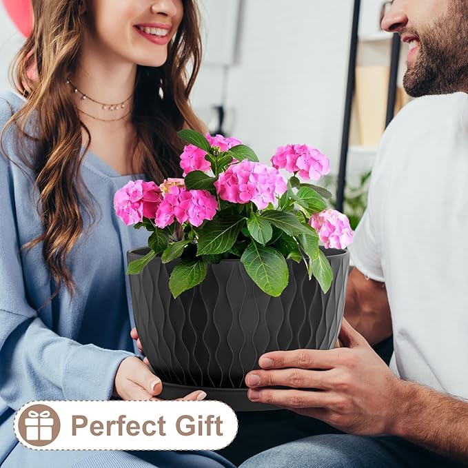WSMKSZ 12 Inch Large Plant Pots - Image 5