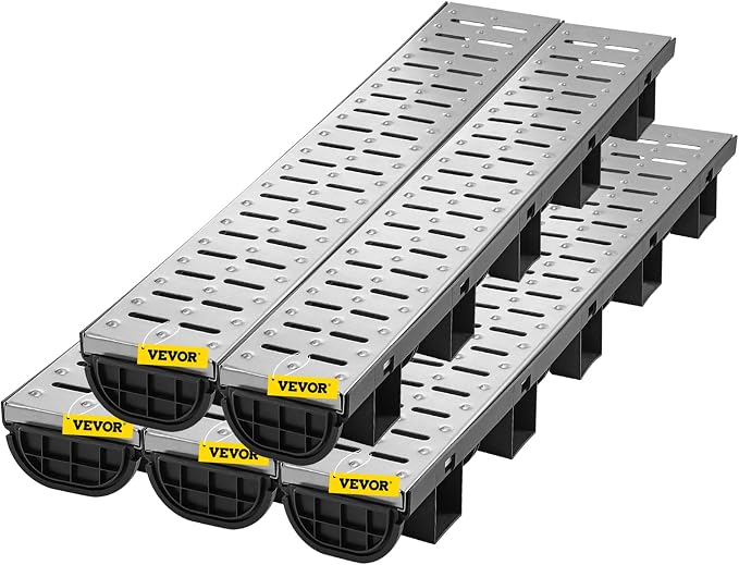 VEVOR Trench Drain System 5 Pack, Channel Drain - Image 9