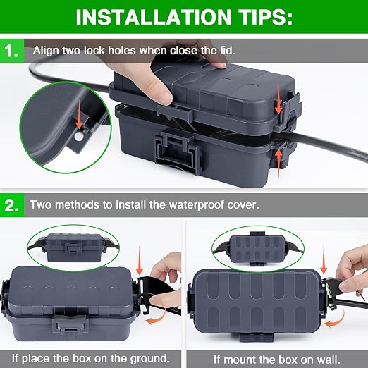 2 Pack IP55 Small Outdoor Electrical Box Waterproof - Image 8