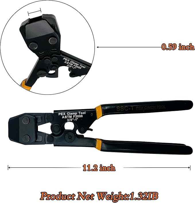 PEX Pipe Clamp Cinch Tool Crimping Tool Crimper - Image 5