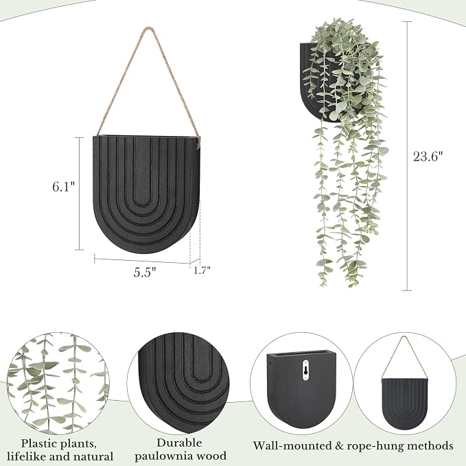 Dahey 2 Pack Wall Planter Vase - Image 3