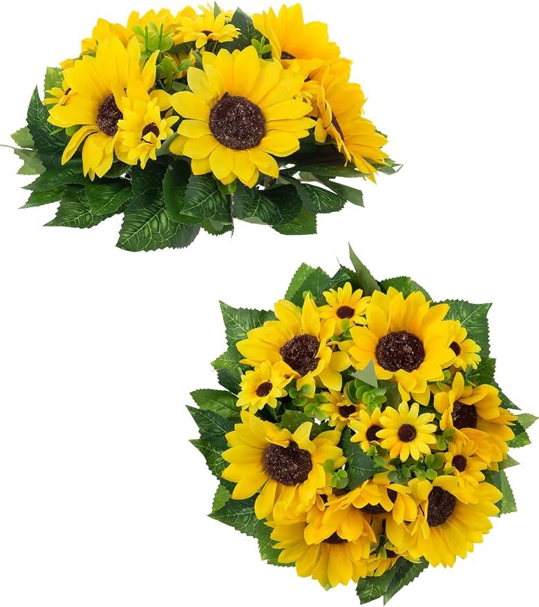 BLOSMON Sunflower Artificial Flowers Ball by Blosmon