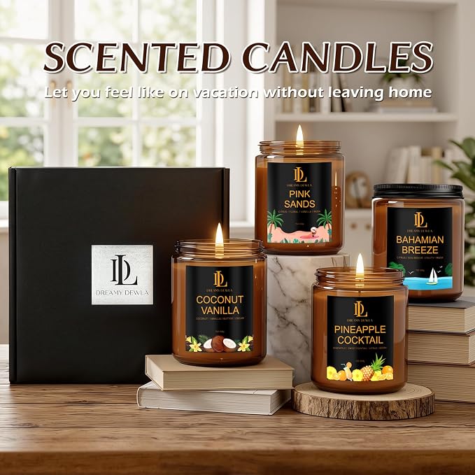 Scented Candles Set, 4 Pack Soy Candles - Image 7