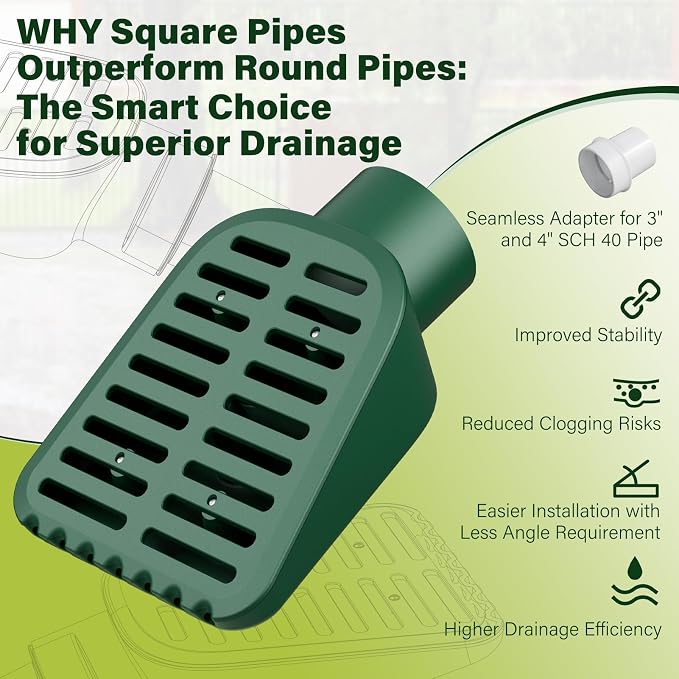 4in. Grate Yard Drain, Yard Drain Emitter - Image 5