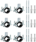 uxcell 10 Pcs Adjustable Pipe Bracket Clamp, 3/4" Wall Mount Galvanized Iron by uxcell
