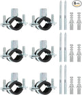 uxcell 6 Pcs Adjustable Pipe Bracket Clamp, 3/4" Wall Ceiling Mount Split Ring by uxcell