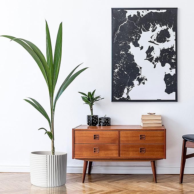 Fox & Fern Large Planter for Indoor or Outdoor, Matte White, 12 Inch | UV & - Image 7