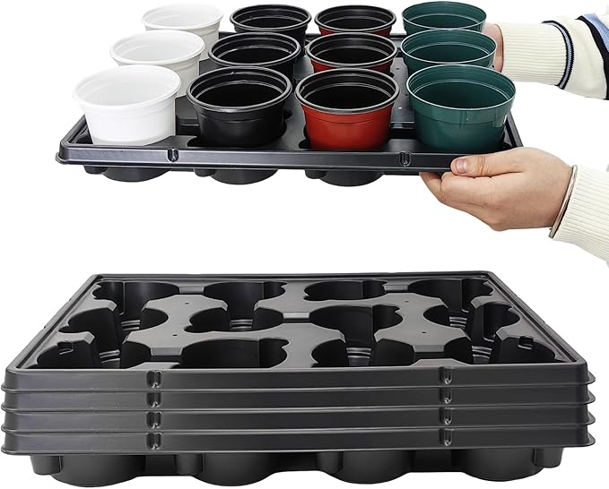RooTrimmer 12 Cell Round Nursery Trays Thickened Durable Seedling Pots Shuttle by RooTrimmer
