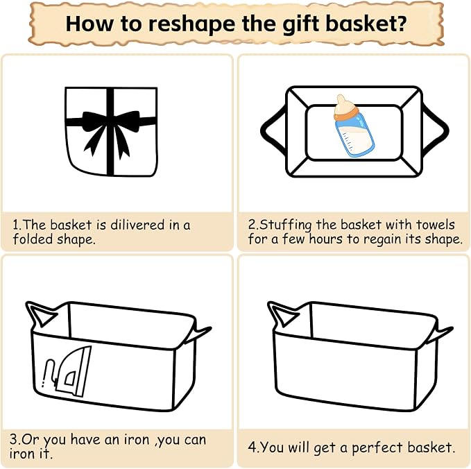 OIAHOMY Woven Basket, Gift Basket Empty - Image 7