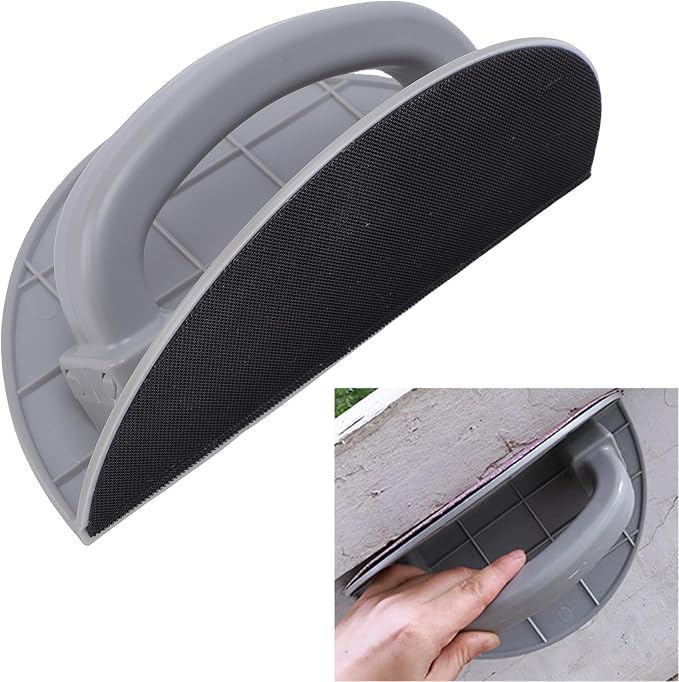 banapoy Drywall Corner Sander, ABS Non Slip Handle Hook Loop Backing Plate Semi - Image 4