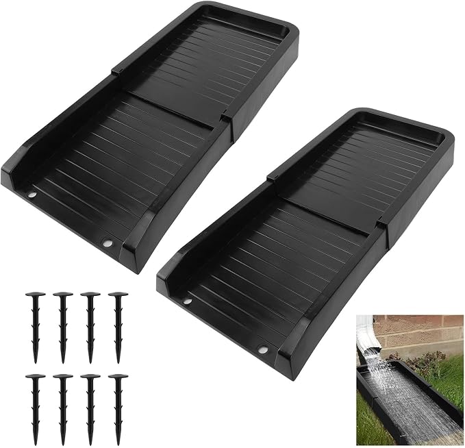 Jiawu 4 Pack Rain Gutter Downspout Block, Gutter Downspout Extensions, Down - Image 6