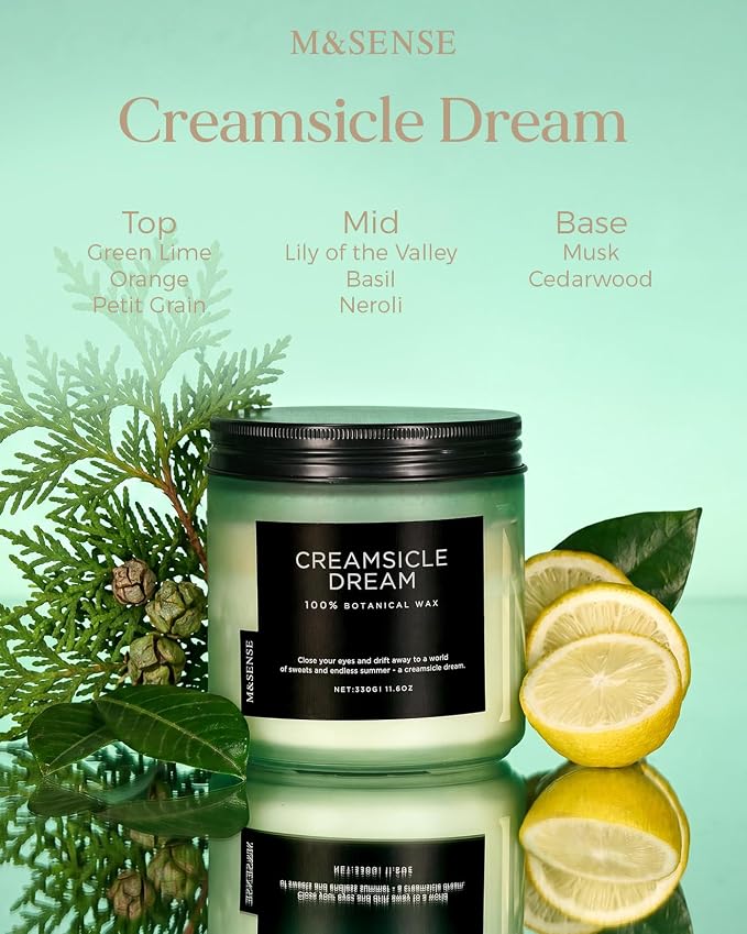 M&SENSE Orange Creamsicle Summer Scented Candle - Image 2