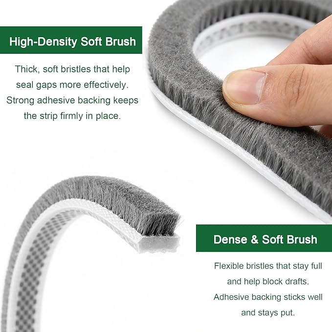 39FT Weather Stripping Door and Window Seal, Self-Adhesive Soundproofing Seal - Image 5
