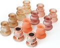 WDHODEC Pink Gold Candlestick Holders 12PCS Glass Taper Candle Holders by WDHODEC