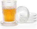 Modern Clear Coaster Set of 5- Glass Coasters by Unknown