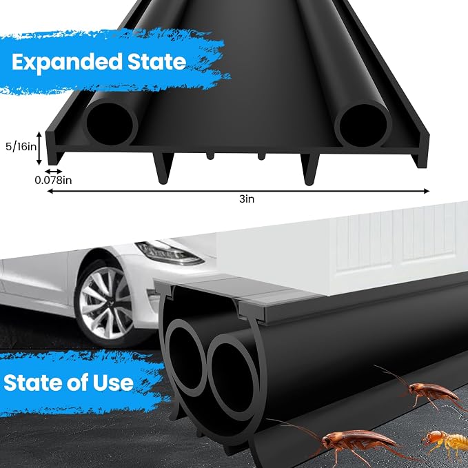 Upgraded TPE Garage Door Bottom Seal 16.5FT | U+Double O Advanced Sealing - Image 4