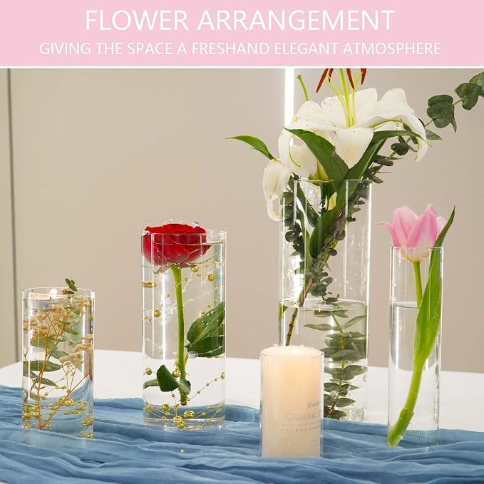 60pcs New & Improved Glass Vase Cylinder Vases - Image 5