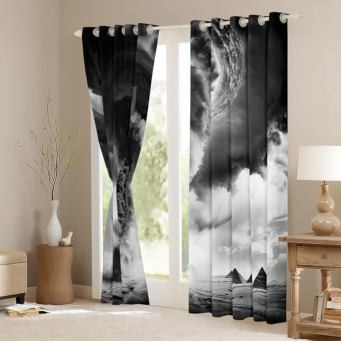 jejeloiu 3D Tornado Blackout Shades Window Treatments Natural Disaster Window - Image 3