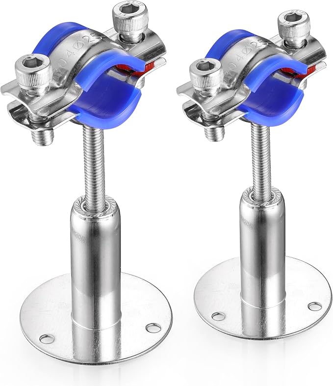 6PCS 304 Stainless Steel Wall Mount Ceiling Mount Pipe Supports, Suitable - Image 3