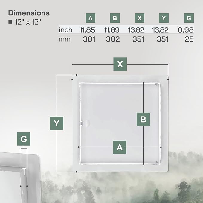 Vent Systems Access Panel for Drywall 12 x 12 Inch - Image 2
