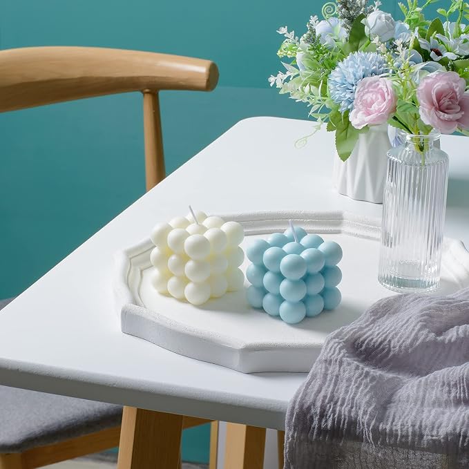 Bubble Candle - Cube Soy Wax Candles, Home Decor Candle, Scented Candle Set 2 - Image 5