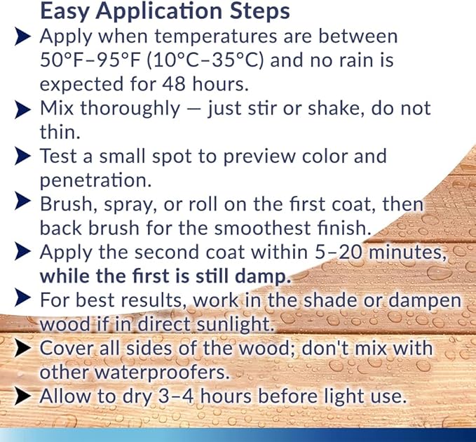 Seal-Once Marine Waterproof Wood Sealer and Stain, 5 Gallon | Waterproof Sealant - Image 2