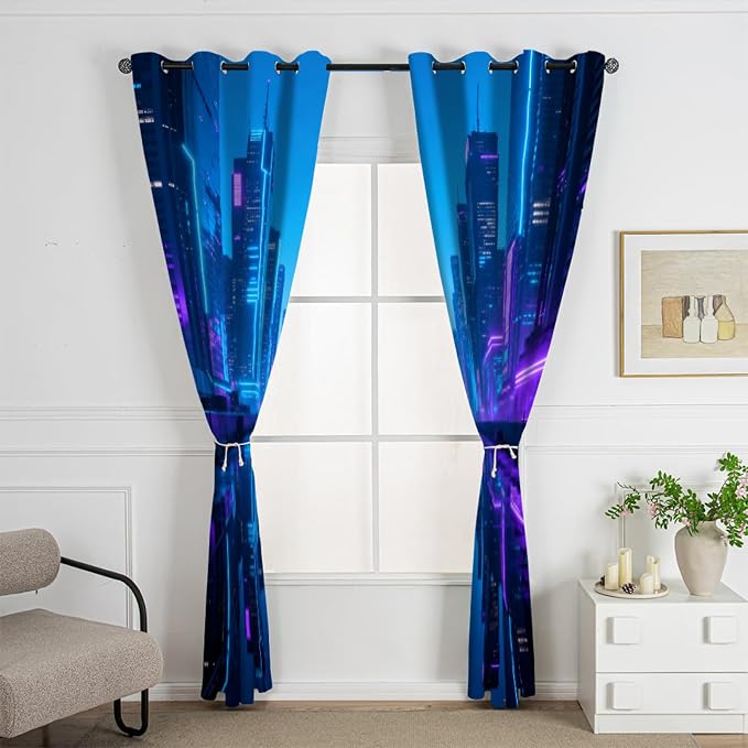 Punk City Curtains 2 Panels - Image 2