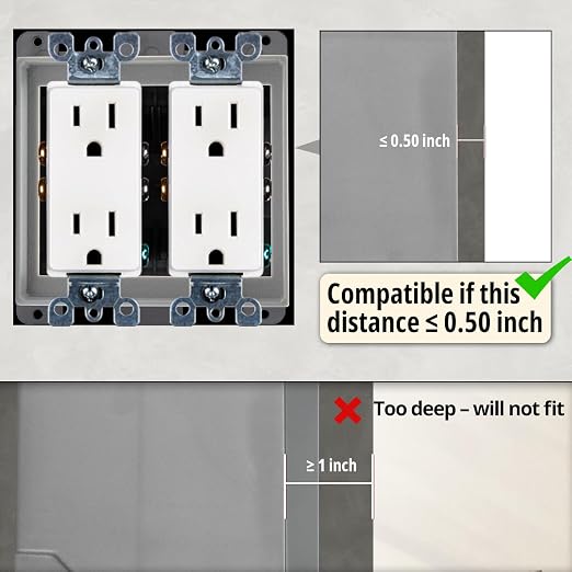 1/2” 2-Gang Receptacle Extender - Image 3