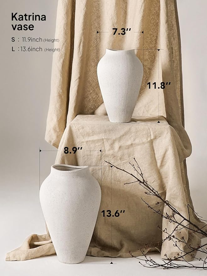 White Ceramic Vase - Image 2